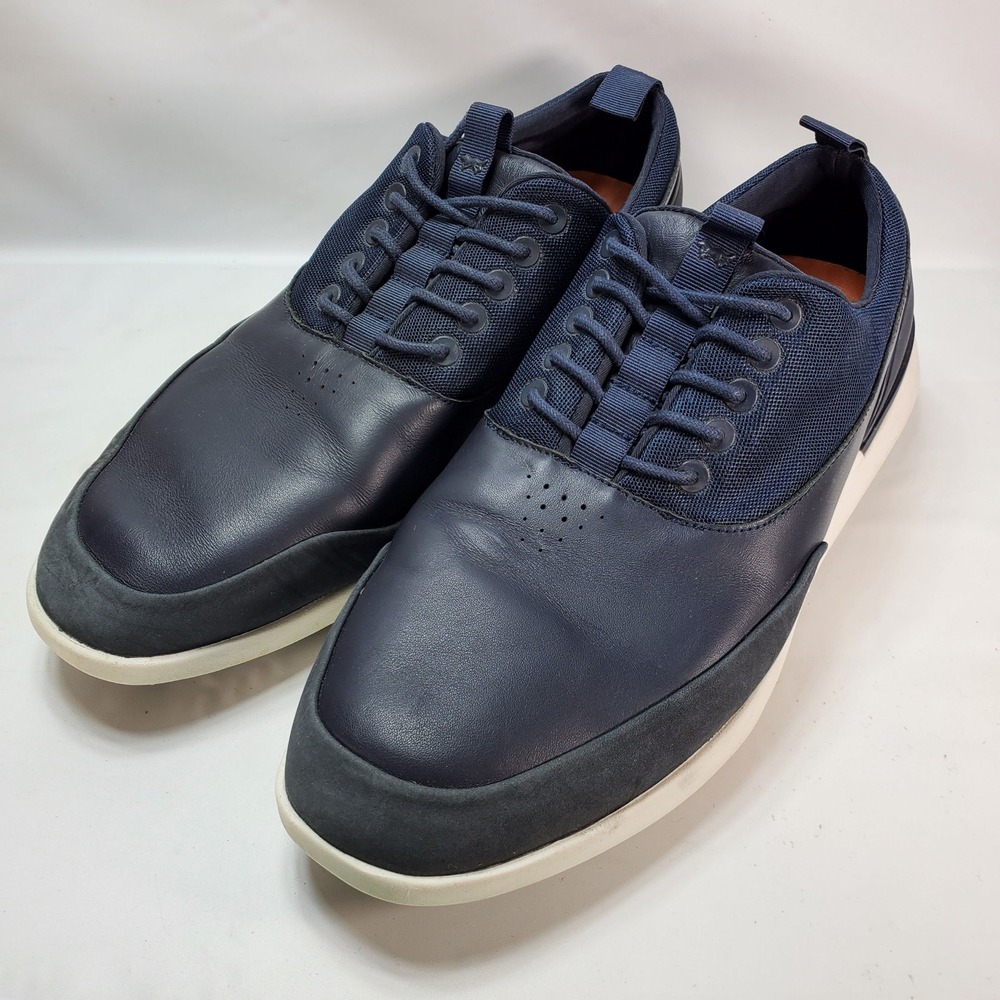 Wolf & Shepherd Crossover Golf Shoes Mens 12 Navy Blue Spikeless Leather Hybrid